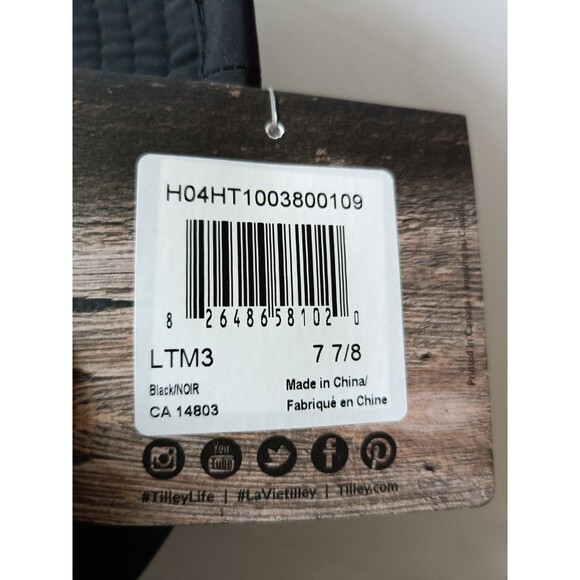 Tilley Airflo Classic Sun Hat Size 7 7/8 LTM3 Outdoor Black Vented - Picture 8 of 8